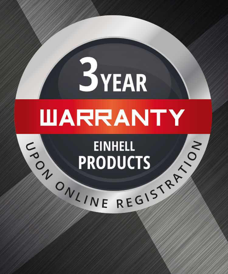 Garantie de trois ans sur les produits Einhell.