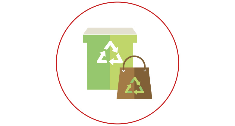 Symbol für wiederverwertetes Material