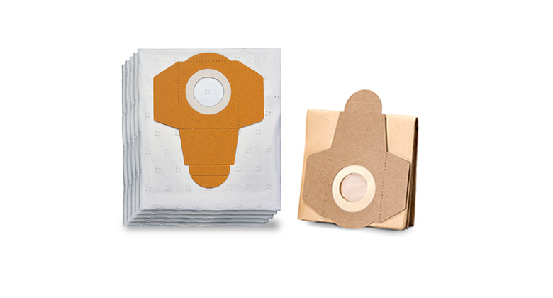 Zwei Staubbeutel-Sets für Einhell Nass-Trockensauger aus Vlies und Papier.